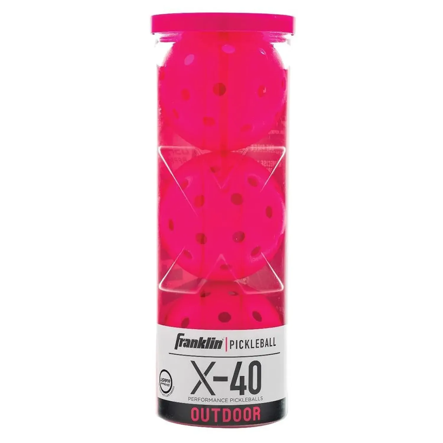 Franklin X-40 Boules de Pickleball Extérieur 3 Pack - Rose
