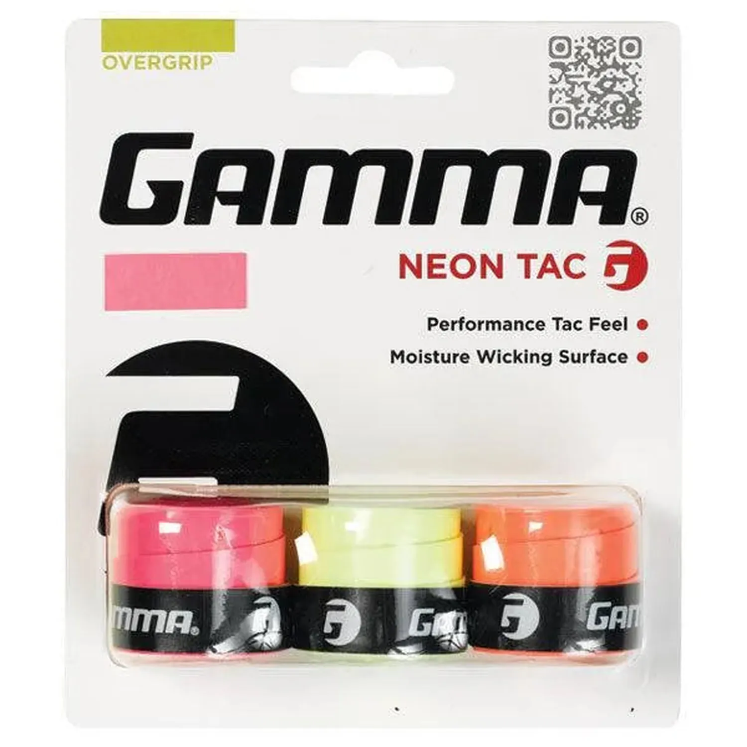 Gamma Neon Tac 3 Pack Tennis Overgrips — Tennis Racket