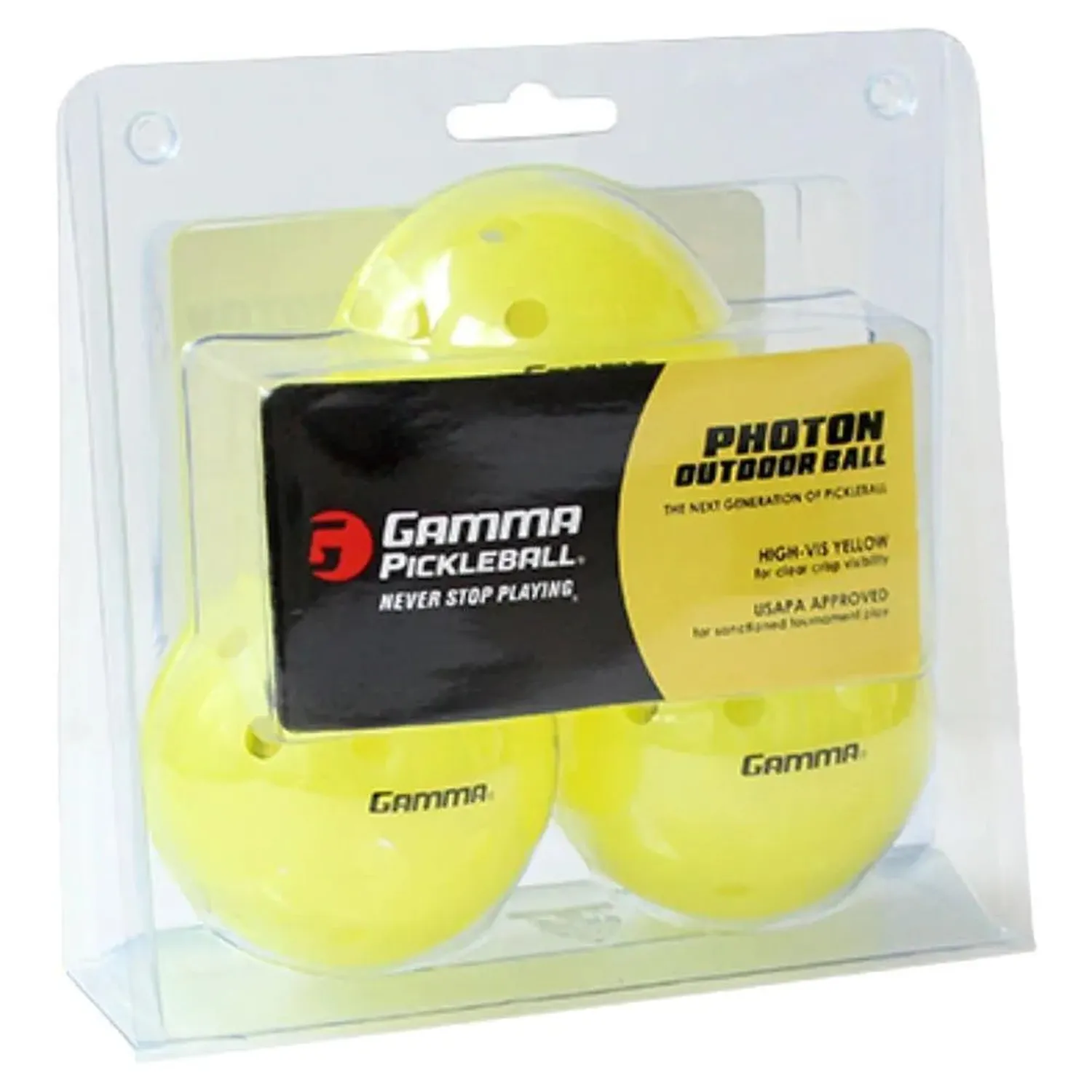 Gamma Photon Outdoor Pickleball Balls 3 Pack — Tennis & Pickleball Balls