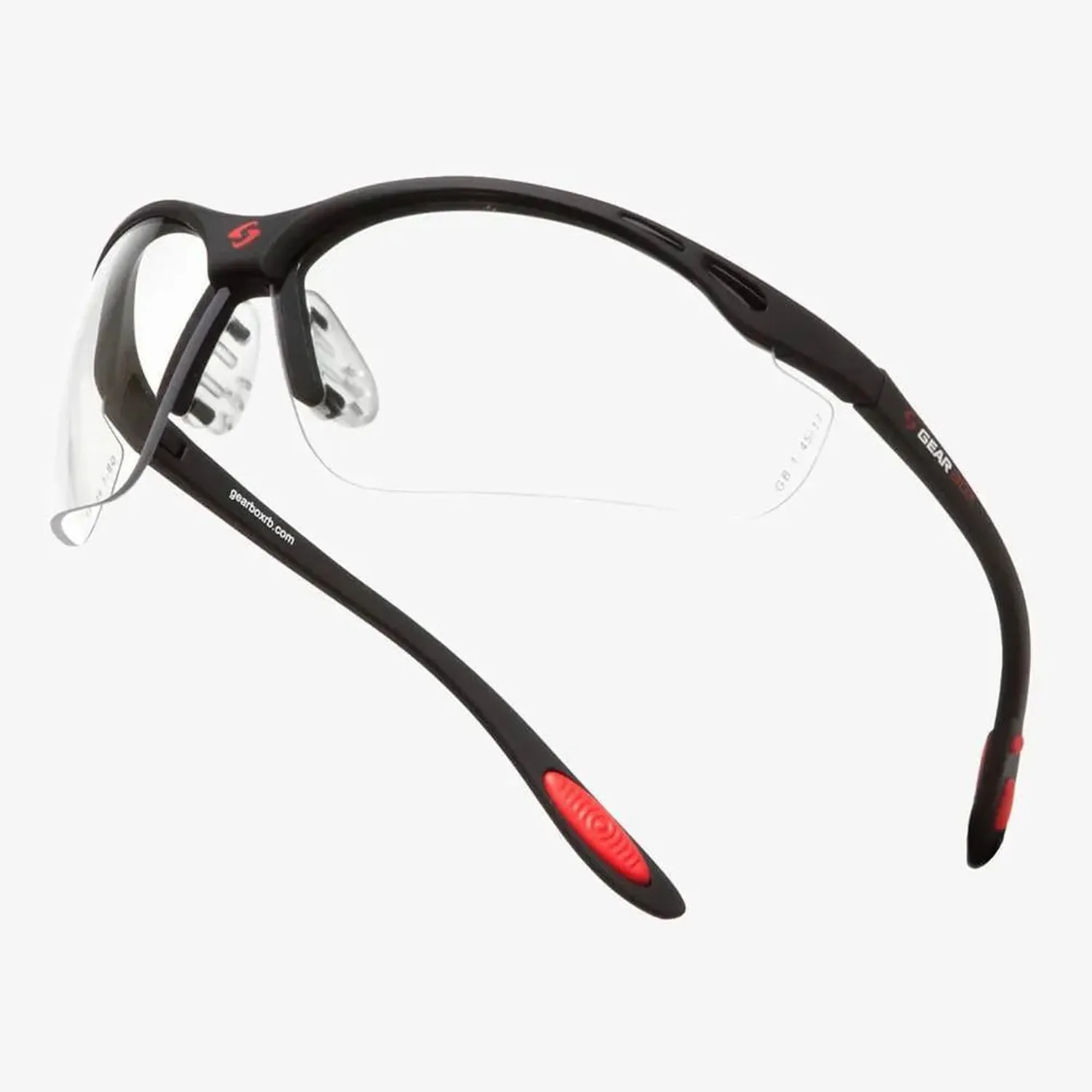 Lunettes Vision Pickleball Verre Clair Monture Noire — Palettes de pickleball