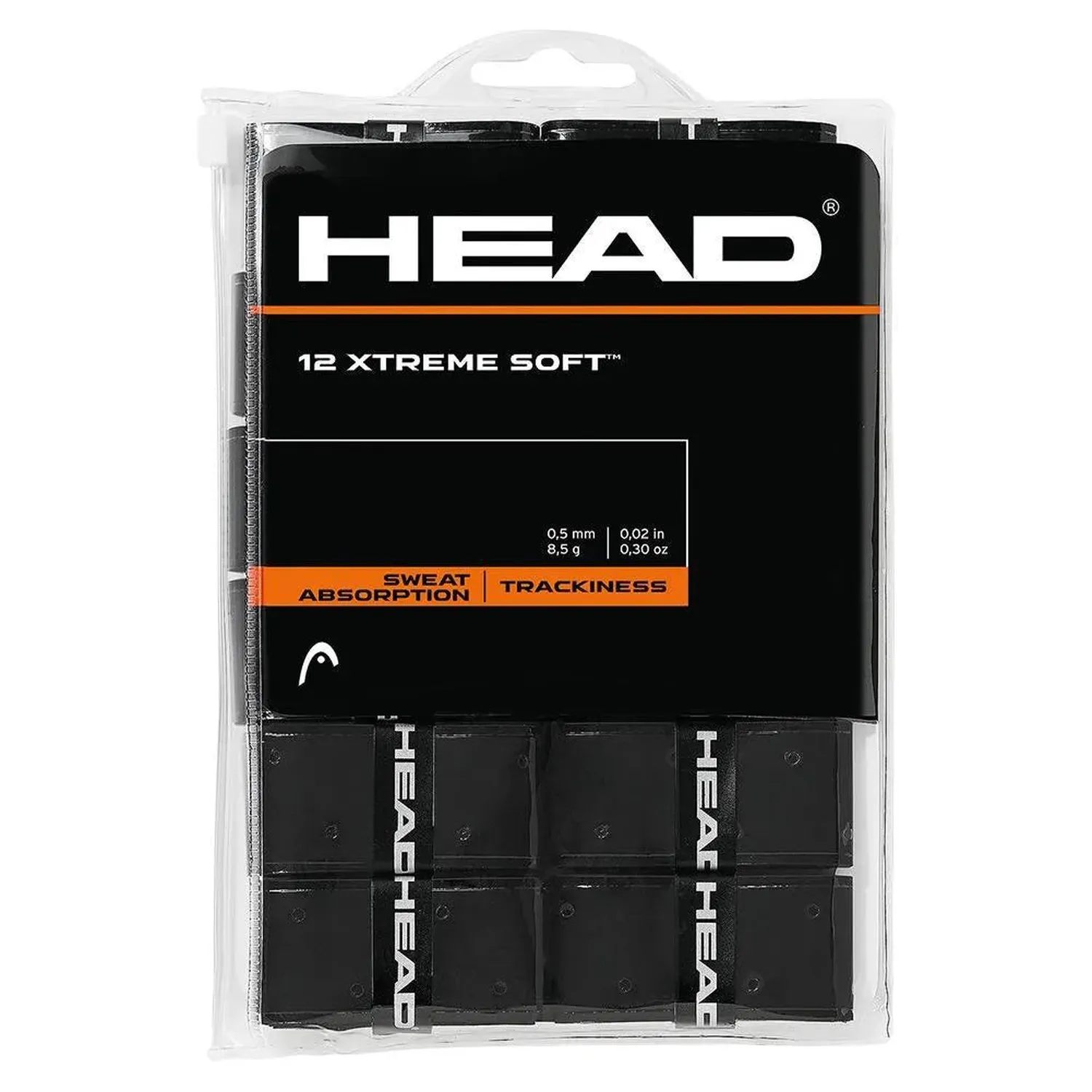 Head Xtreme Soft Tennis Overgrip - Black - 12 Pack — Tennis Racket