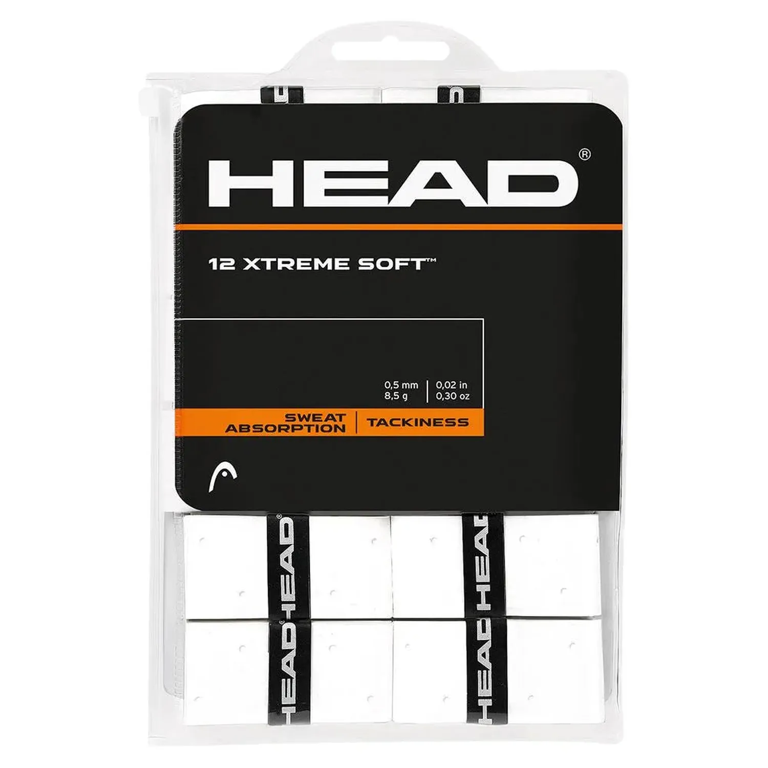 HEAD XtremeSoft Tennis Overgrip - 12 Pack, White — Tennis Racket