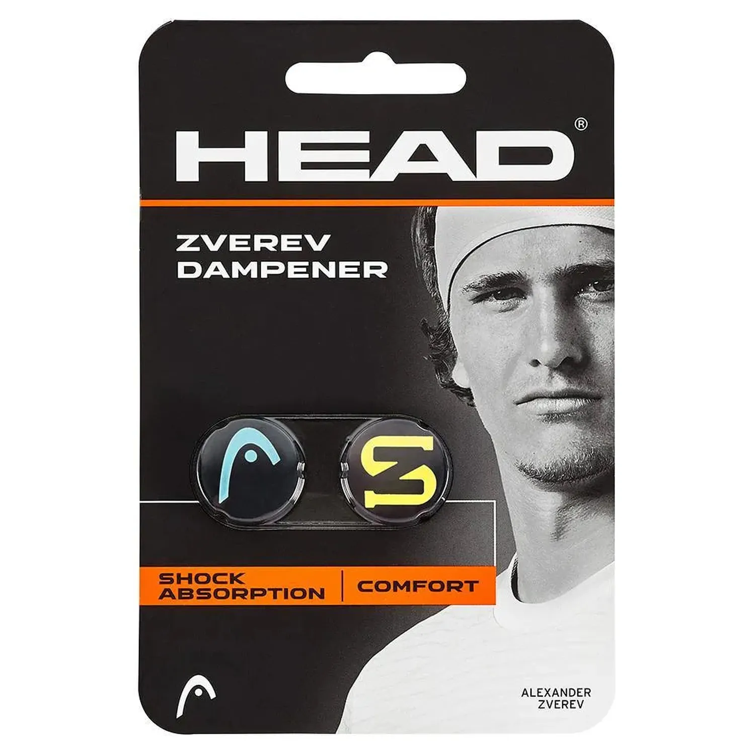 HEAD Zverev Amortisseur de Tennis Bleu et Jaune - Paquet de Deux — Raquette de Tennis