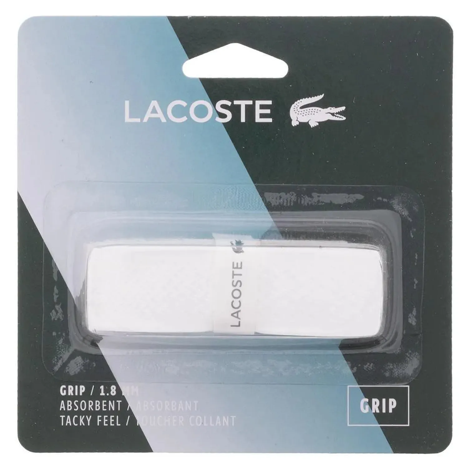 Poignée de remplacement de tennis Lacoste - Blanc — Raquette de Tennis