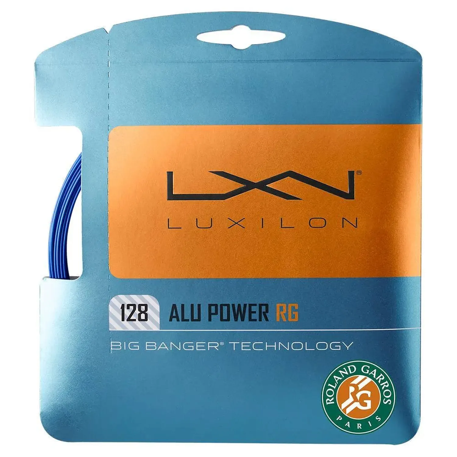 Luxilon ALU Power 128 Roland Garros Corde de Tennis Bleu et Blanc — Raquette de Tennis