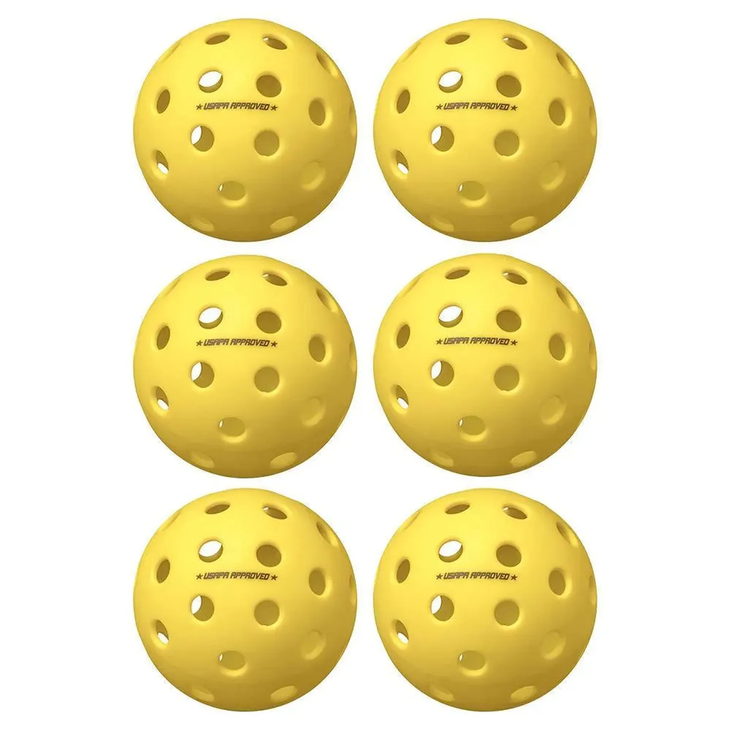 Onix Fuse G2 Outdoor Pickleballs - Yellow 6-Pack