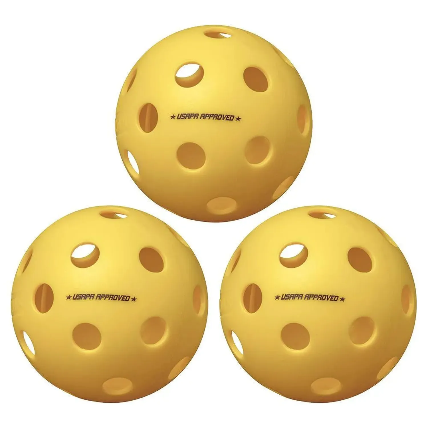 Balles de pickleball intérieures Onix Fuse - Jaune 3-pack — Palettes de pickleball