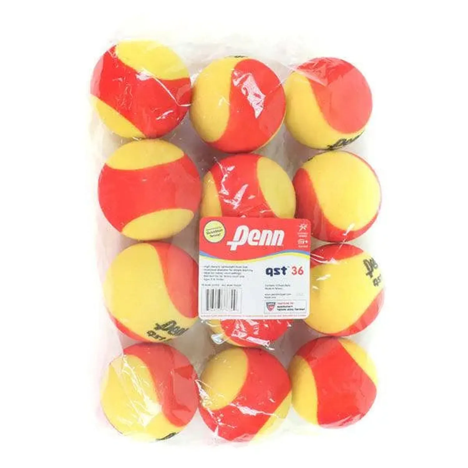 Penn QST 36 Foam Tennis Balls - 12 Pack