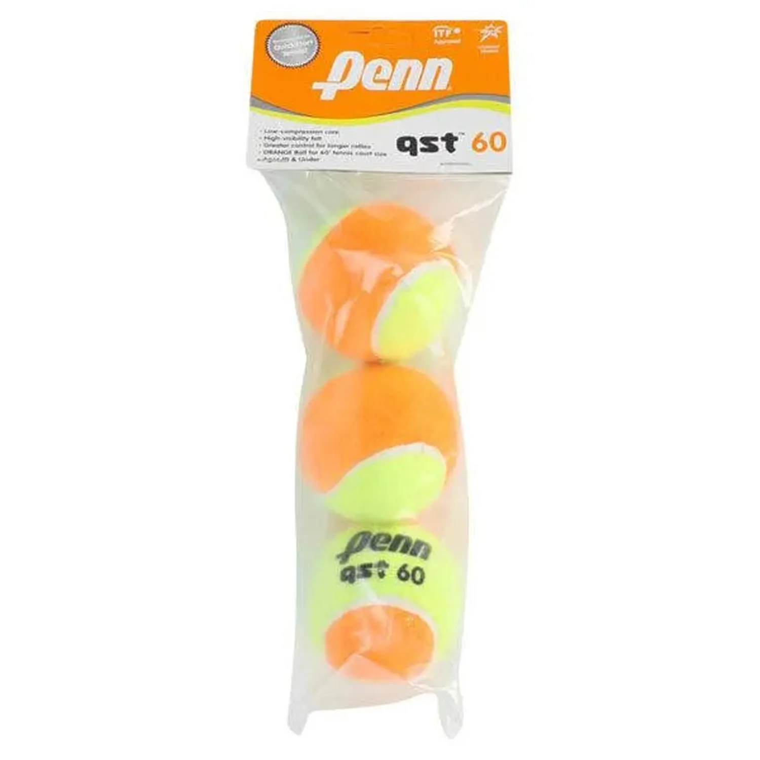 PENN Quick Start 60 Foot 3 Ball Pack for Kids Tennis