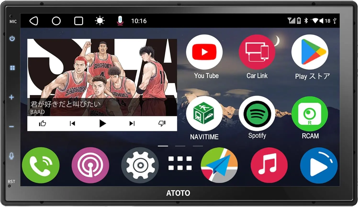 Atoto S8G2C74MS - QLEDタッチスクリーン、4GB+32GBメモリ、4G SIM LTE/WiFi対応、内蔵GPS、Bluetooth 5.0、HD LRV、YouTube再生可能 — Car Stereos & Head Units