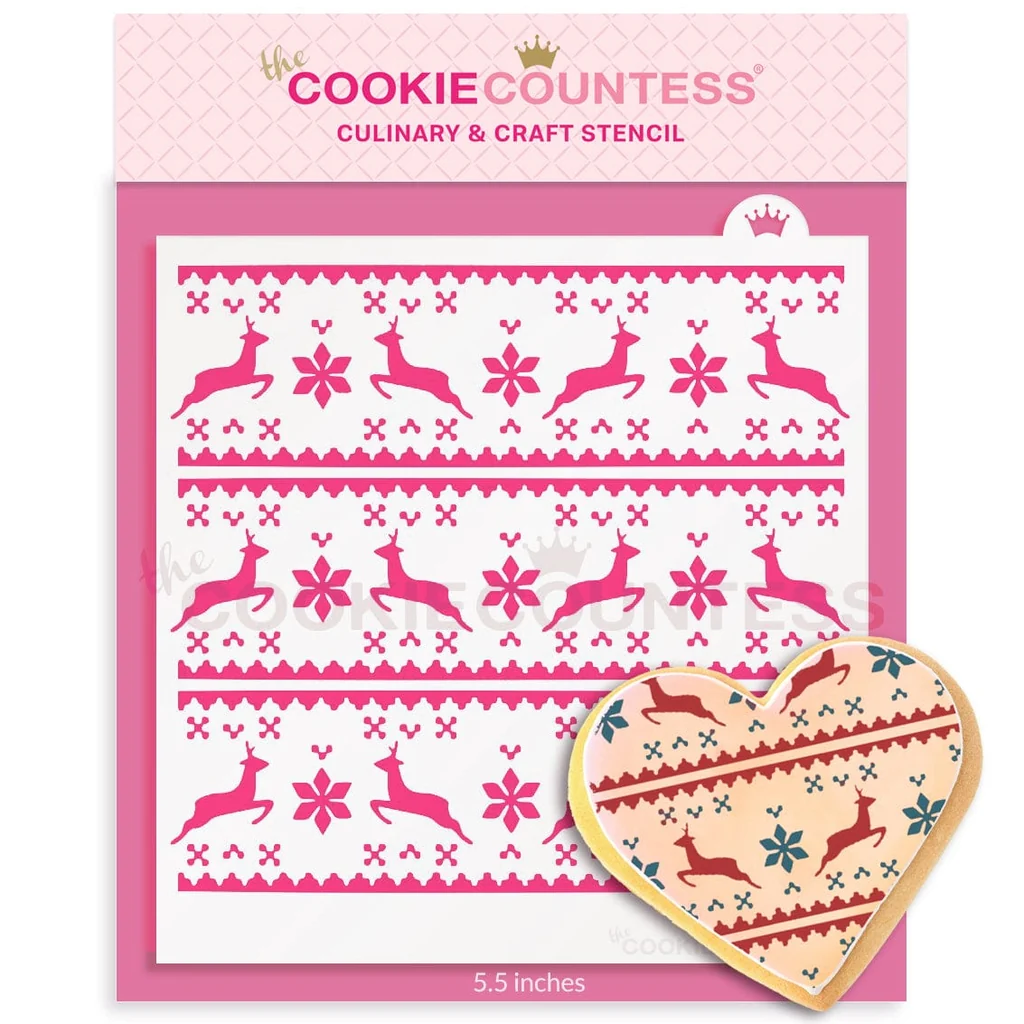 Pochoir de Chandail Fair Isle par The Cookie Countess