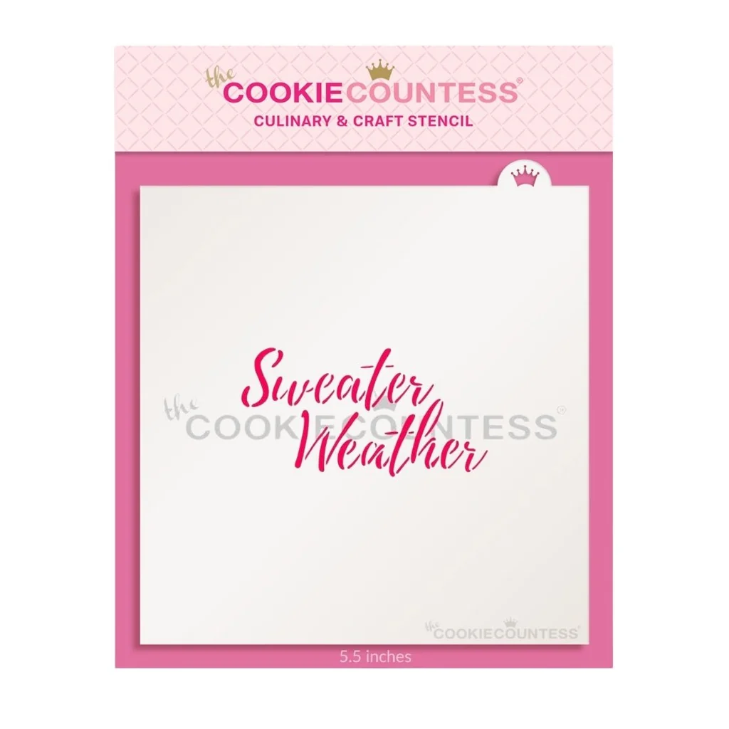 Pochoir Sweater Weather par The Cookie Countess — Gadgets de cuisine