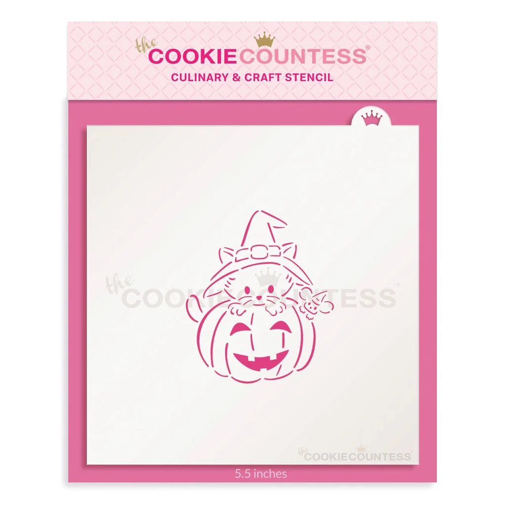 Pochoir PYO Chat dans une Citrouille par The Cookie Countess — Gadgets de cuisine