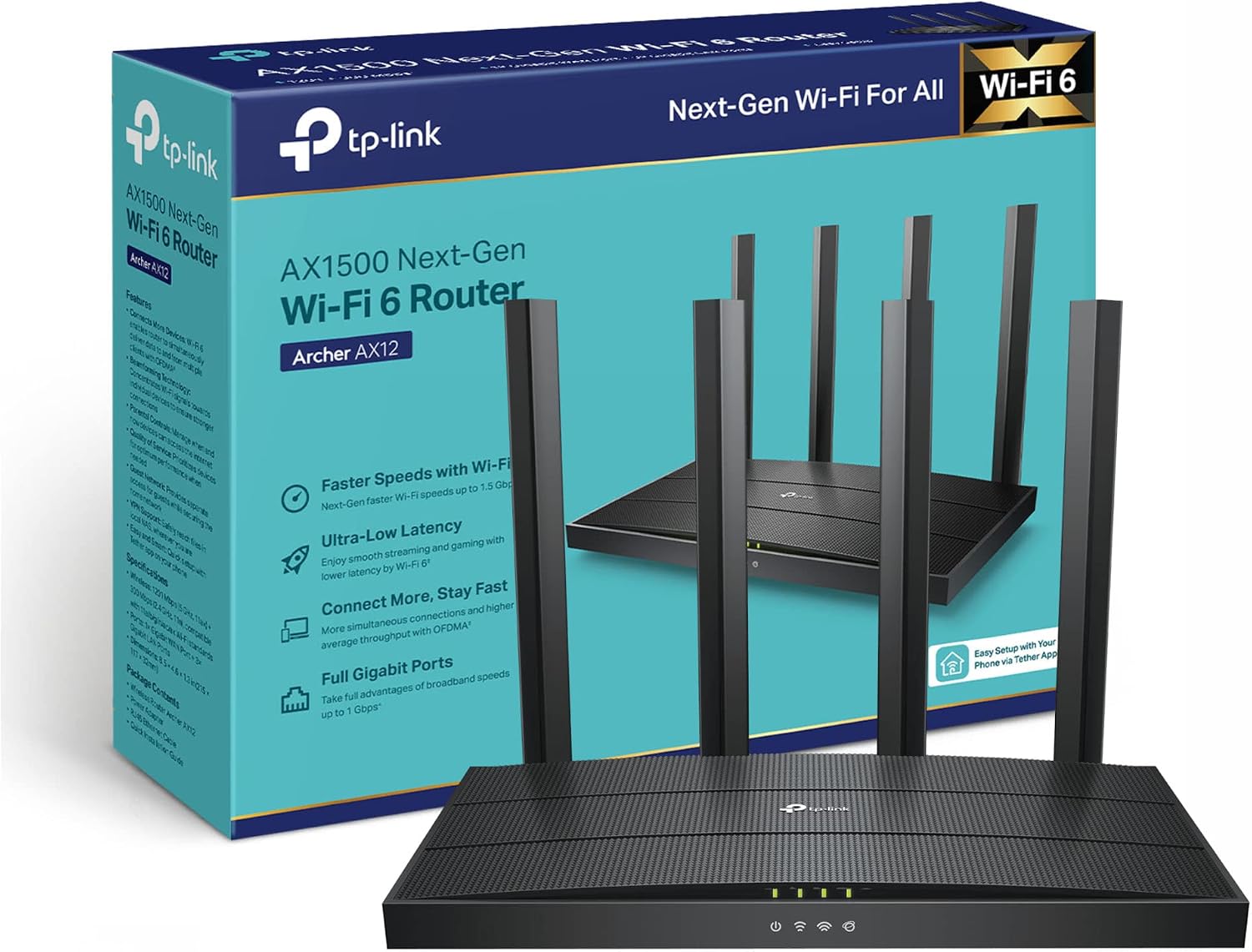 TP-Link Archer AX12 WiFi 6 Router AX1500Mbps — Wifi Router