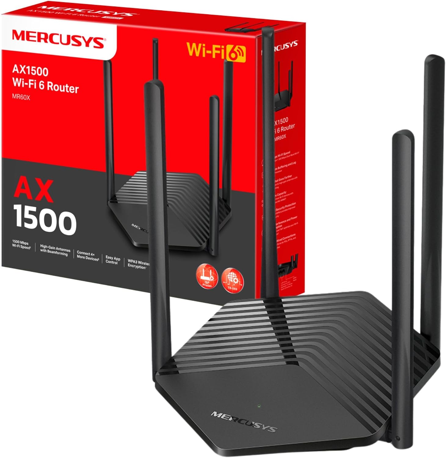 MERCUSYS MR60X WiFi 6 Router AX1500Mbps — Wifi Router