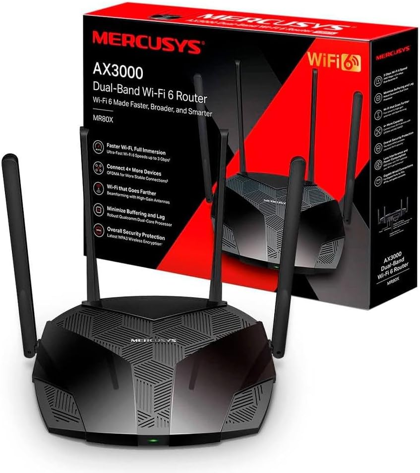 MERCUSYS AX3000 WiFi 6 Router MR80X — Wifi Router