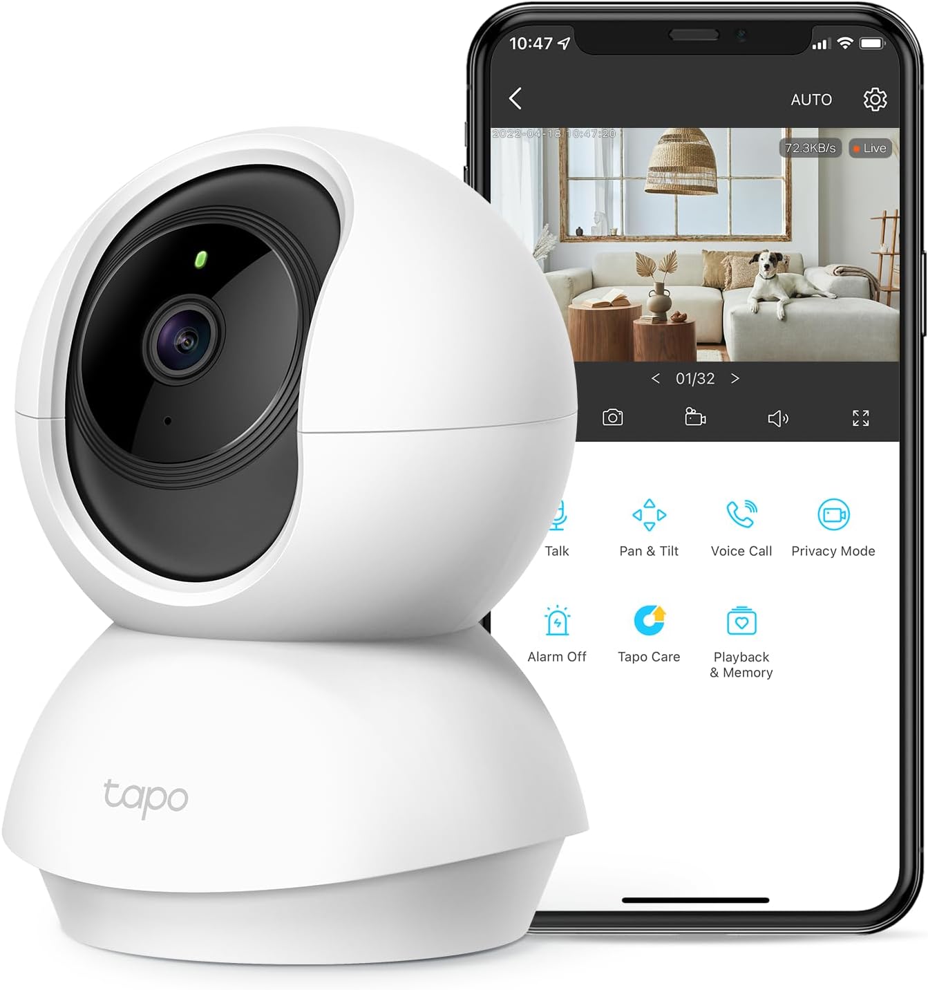TP-Link Tapo C210 Caméra 2K Pan/Tilt Intérieure — Caméra de sécurité