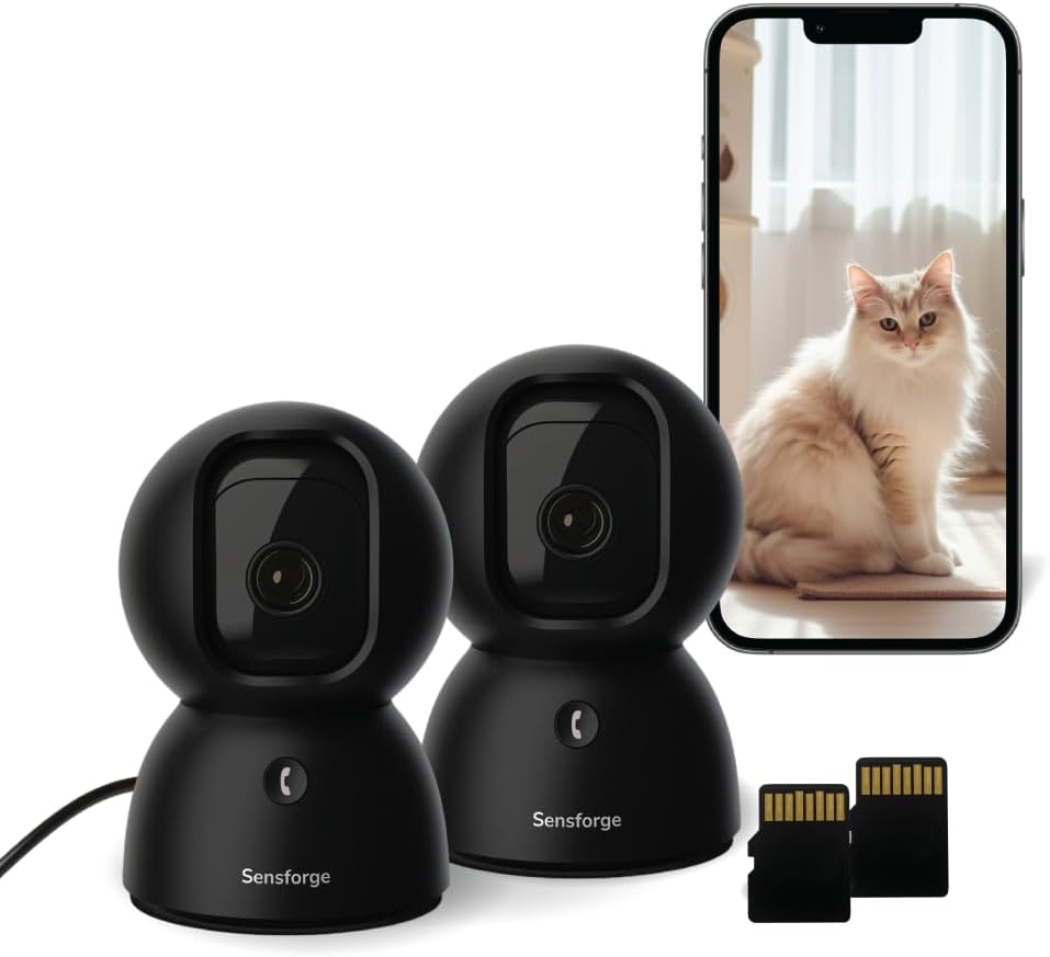 Caméra de sécurité SensForge 2.5K pan-tilt WiFi 360° — Caméra de sécurité