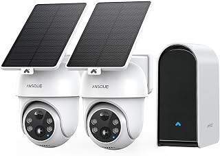 ANSQUE Wireless Outdoor Security Camera System, Solar, 2K — Security Camera