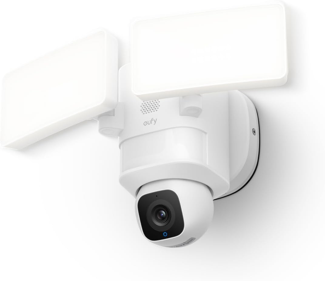 eufy Floodlight Camera E30 – Rotation 360°, 2K, Détection IA — Caméra de sécurité