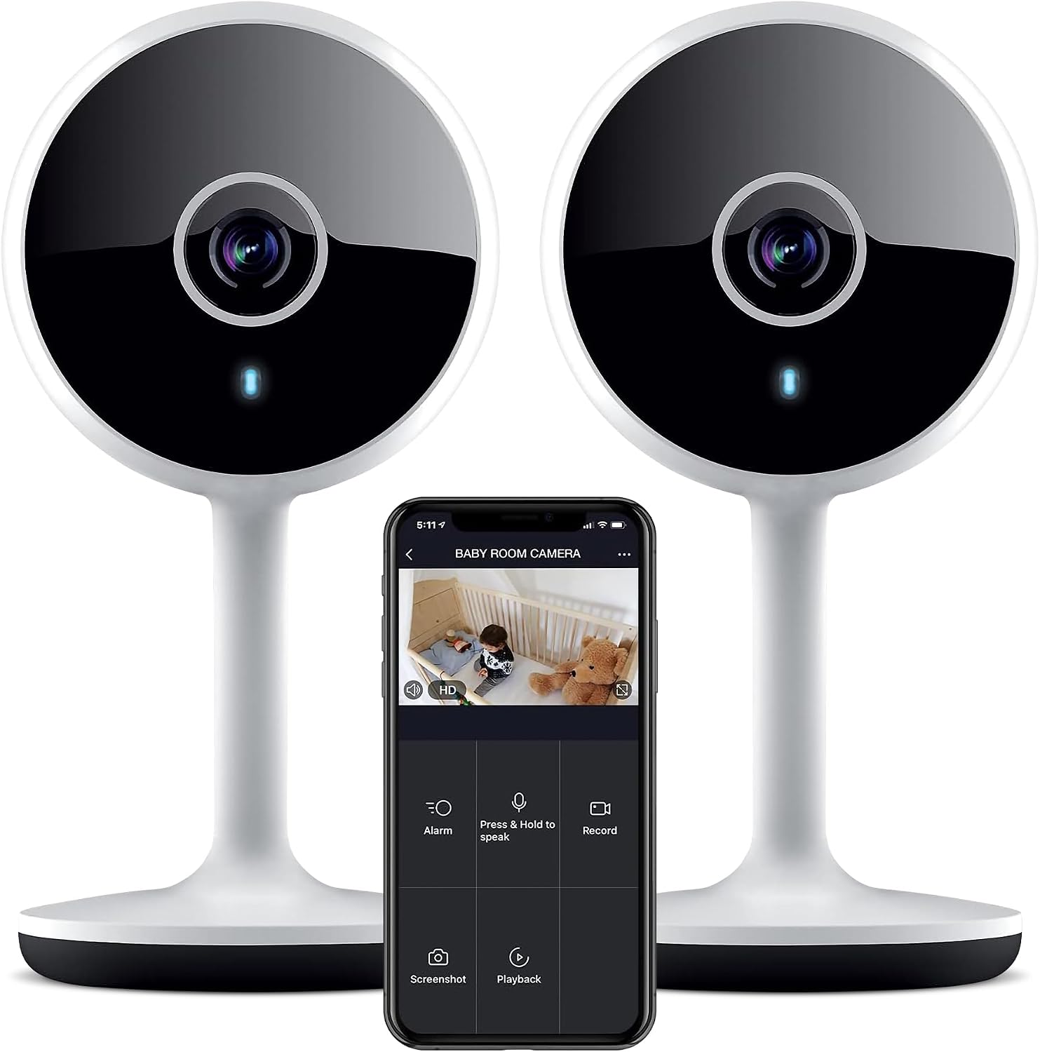Caméra de sécurité intelligente Geeni Vivid intérieure, lot de 2 — Caméra de sécurité