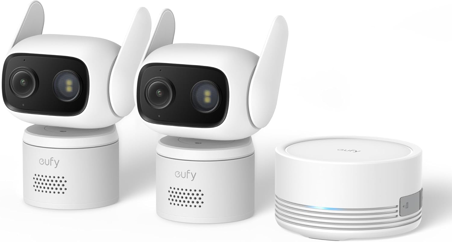 eufy Security Wired Cam C31 Kit 2 caméras, IP66 Pan & Tilt — Caméra de sécurité