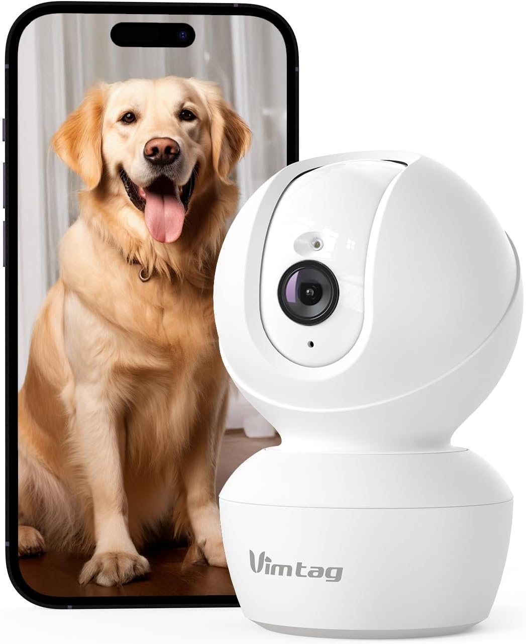 Caméra de sécurité intérieure VIMTAG 4MP 5G avec surveillance animaux — Caméra de sécurité