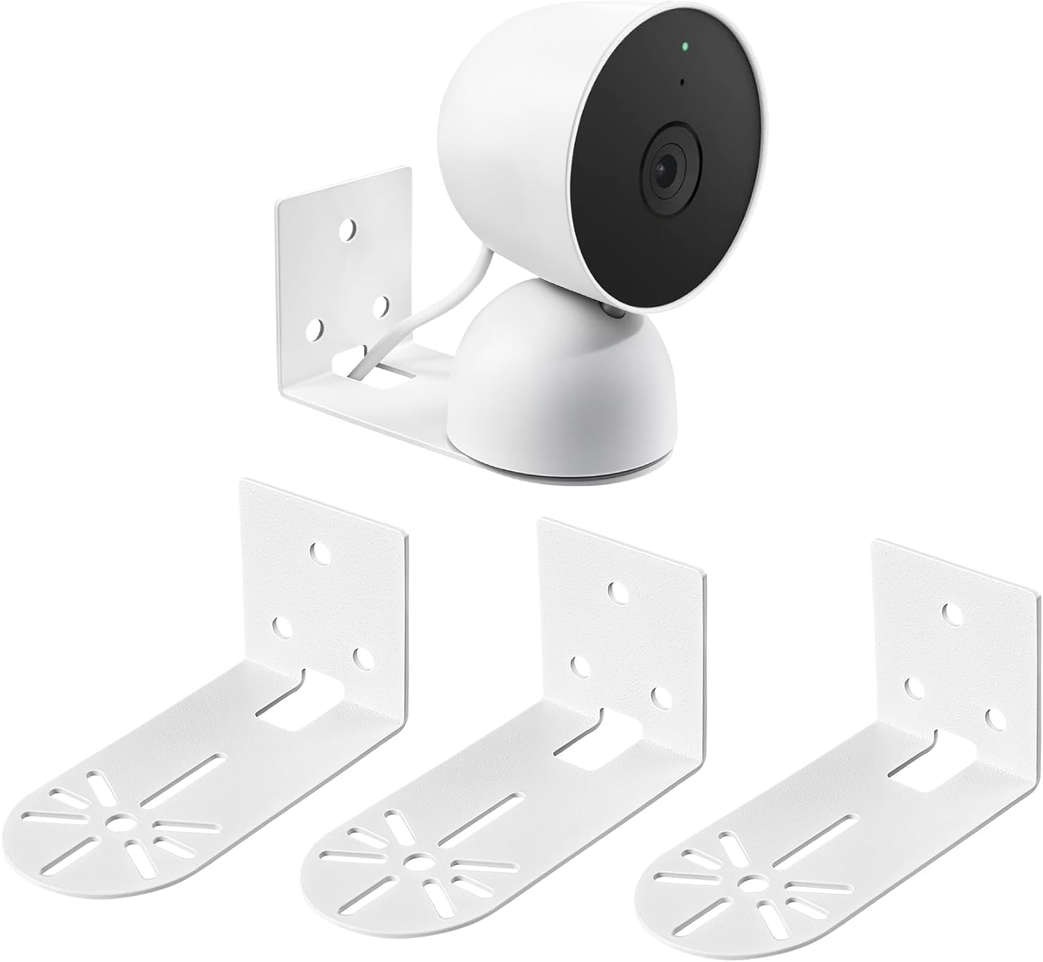 Support Google Nest Camera 2e Génération – Paquet de 3 Blanc — Caméra de sécurité