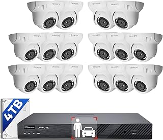 ONWOTE 4K 16CH PoE Security System 4TB NVR 16×5MP Dome — Security Camera