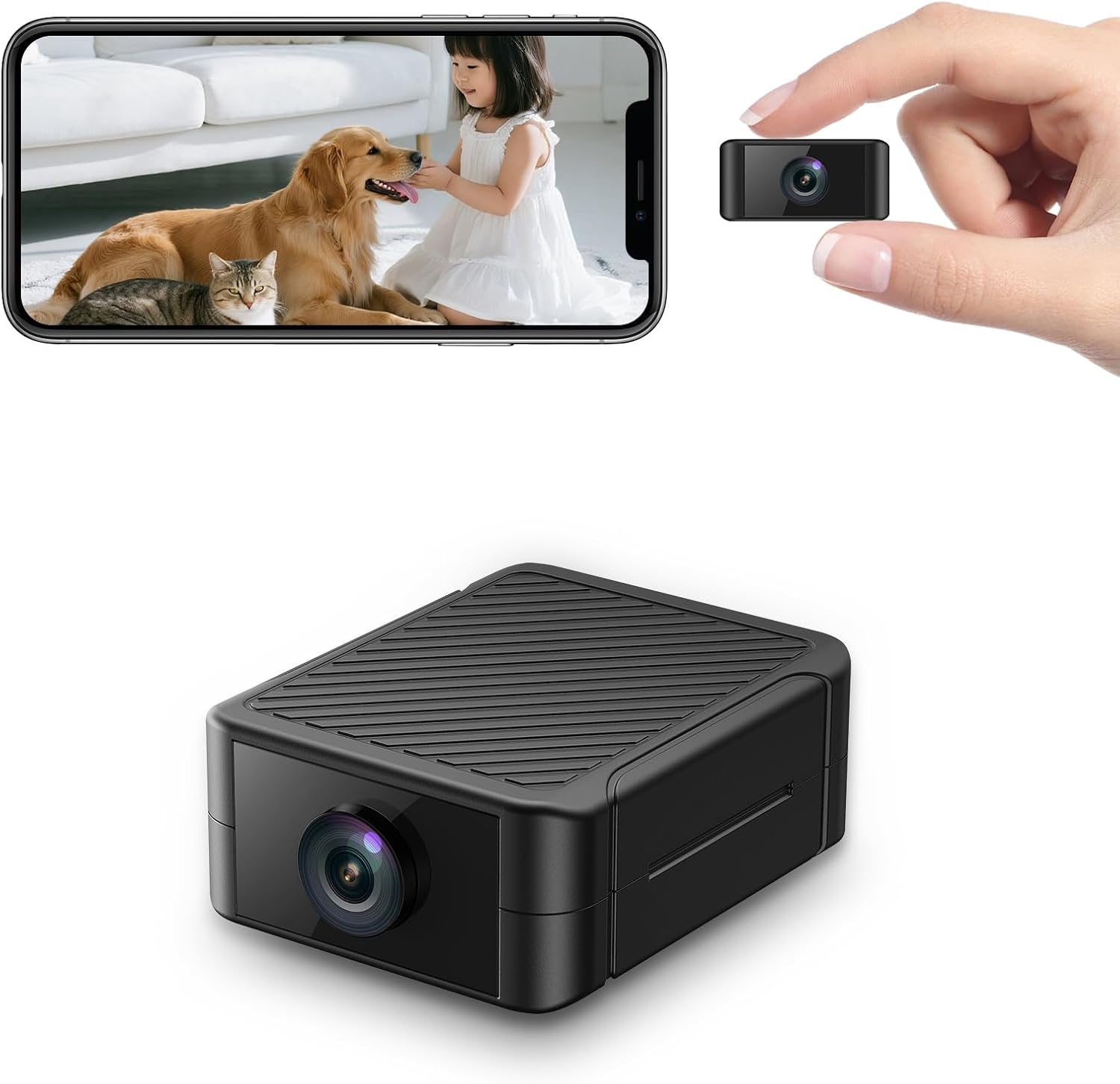 Caméra cachée 4K Ultra HD mini WiFi vision nocturne — Caméra de sécurité