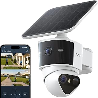 Caméra de sécurité solaire AOSU double objectif 3K