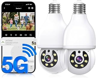 Caméra de Sécurité Ampoule – WiFi, Vision Nocturne, Détection de Mouvement