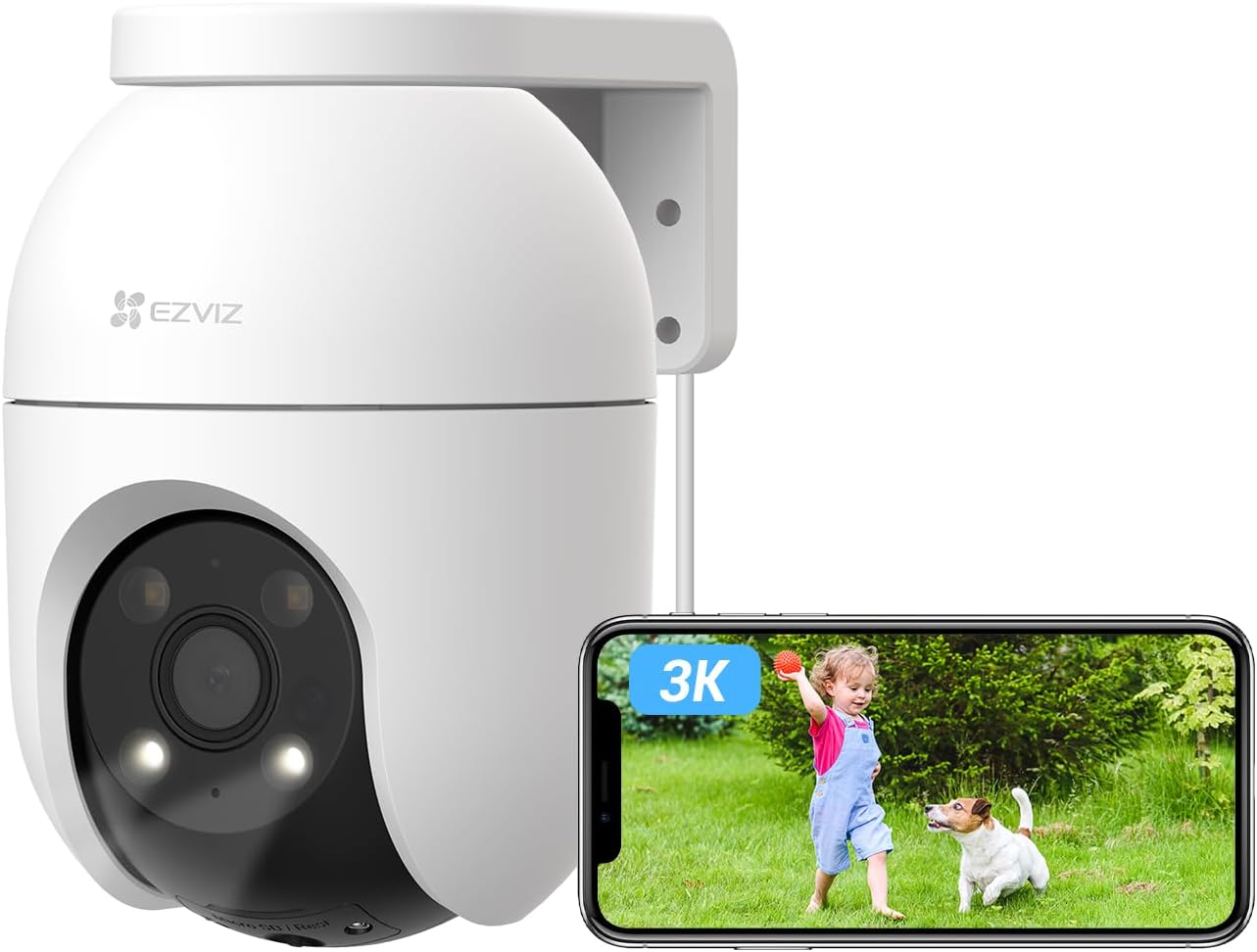 Caméra de surveillance extérieure EZVIZ C8c 3K 360° détection IA — Caméra de sécurité