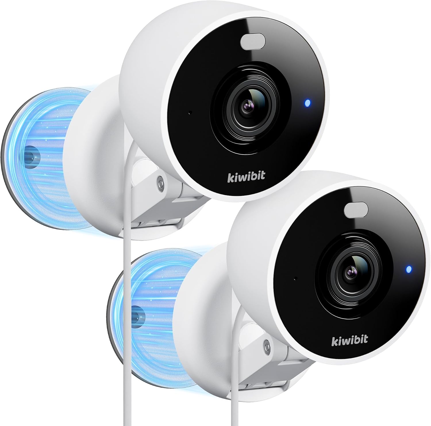 Caméra de sécurité intelligente Kiwibit 2K QHD, ensemble de 2 — Caméra de sécurité