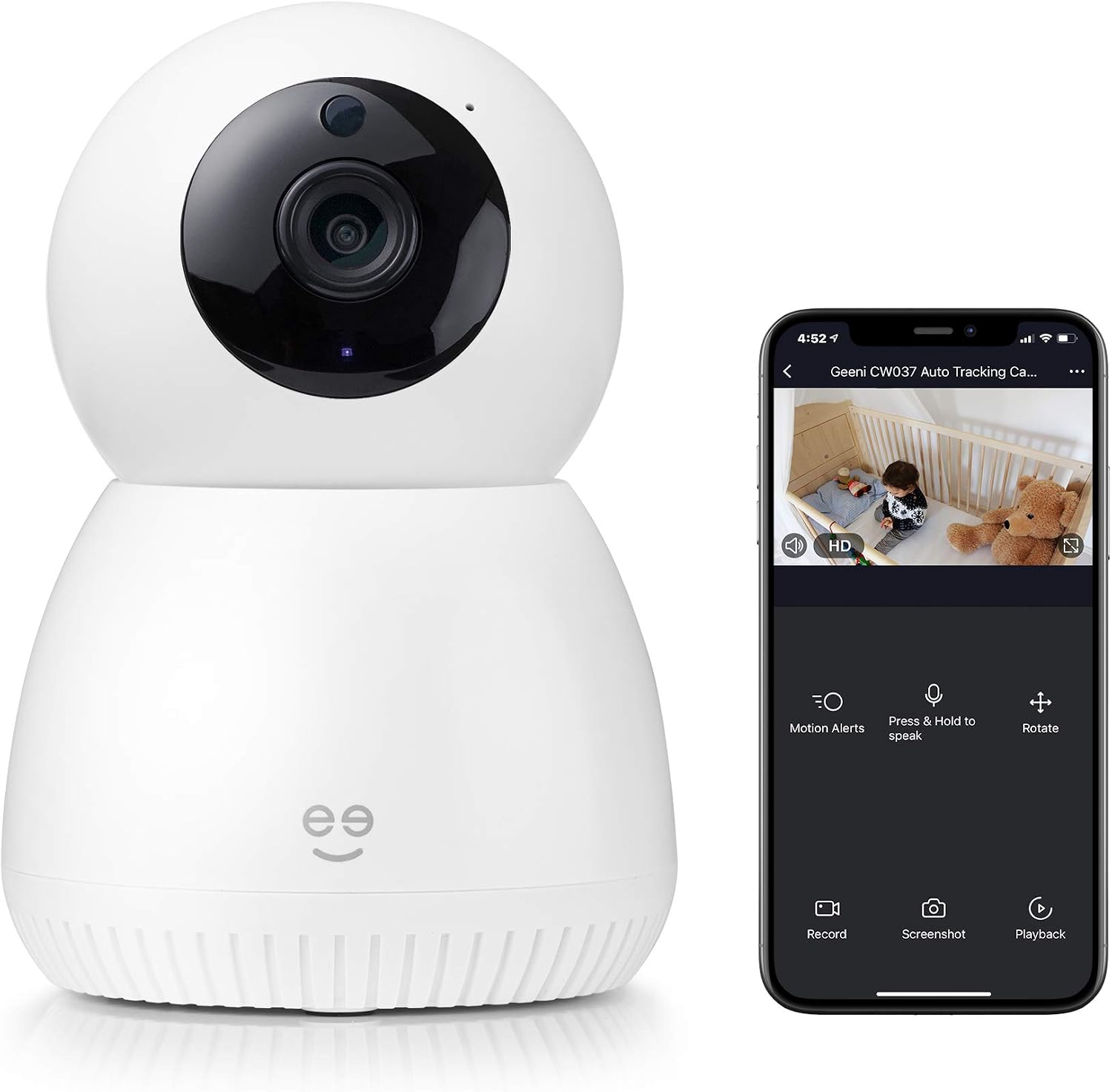 Caméra de surveillance Geeni Scope WiFi intérieure avec suivi de mouvement — Caméra de sécurité