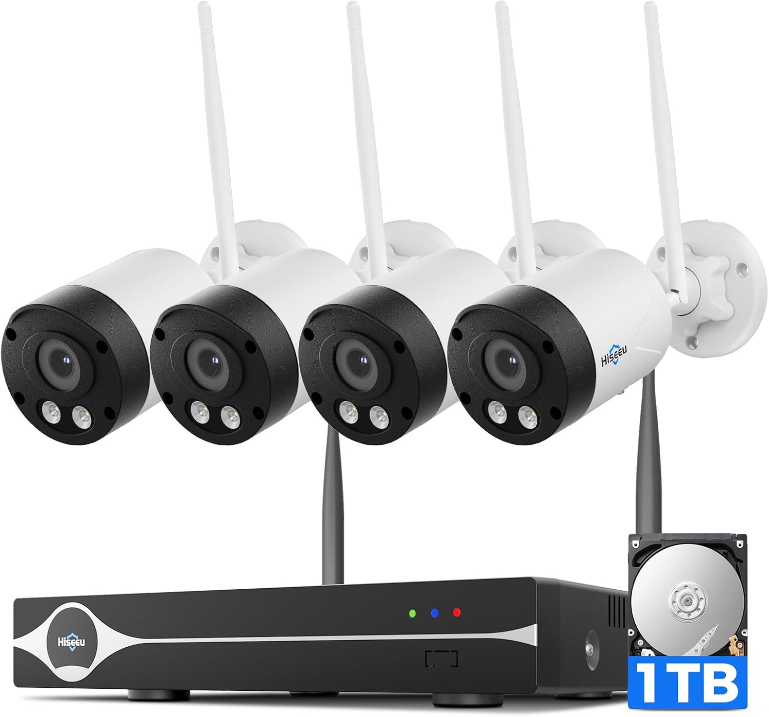 Caméra de sécurité sans fil Hiseeu 8MP avec WiFi 5G et vision nocturne — Caméra de sécurité