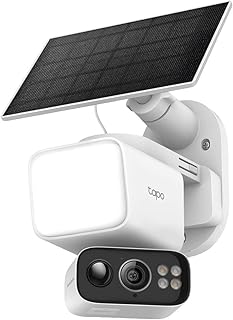 Tapo 2K Dimmable Floodlight Security Camera with Solar Panel — Security Camera