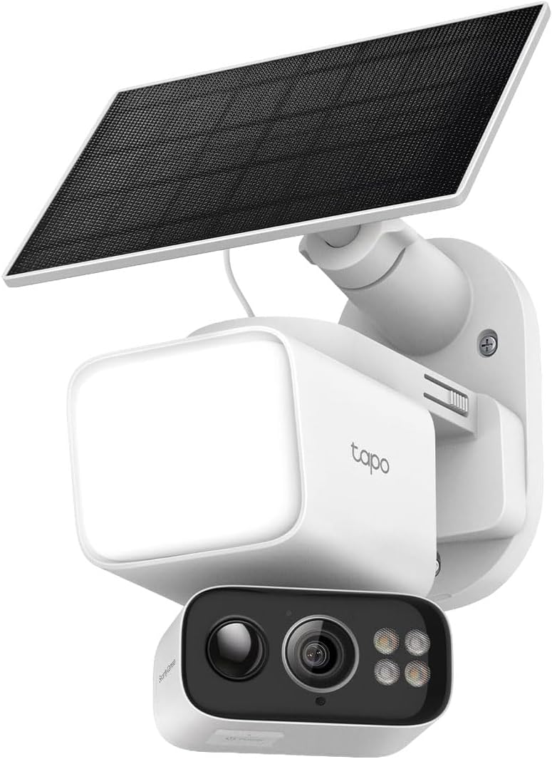 Caméra de surveillance Tapo 2K avec projecteur dimmable et panneau solaire — Caméra de sécurité