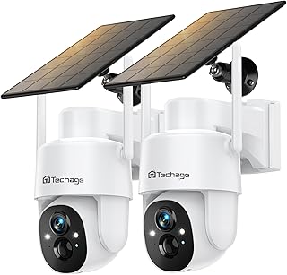 Caméra de sécurité solaire sans fil 2K PTZ lot de 2 — Caméra de sécurité