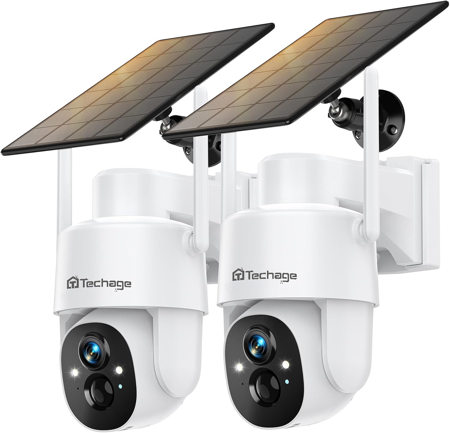 Caméra de sécurité solaire sans fil 2K PTZ lot de 2 — Caméra de sécurité