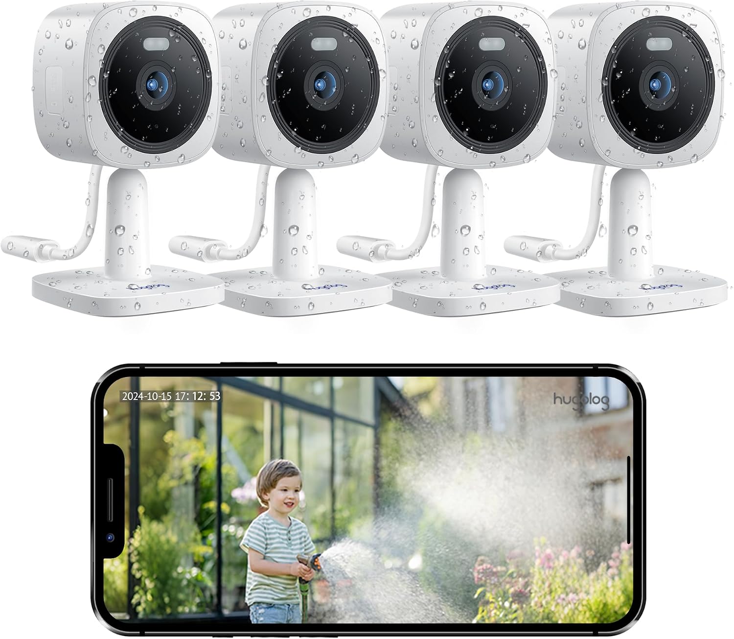 Caméra de sécurité Hugolog extérieure avec vision nocturne — Caméra de sécurité