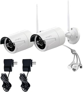 Caméra de sécurité xmartO WB2024-W 2K 3MP WiFi 6 - Paquet de 2