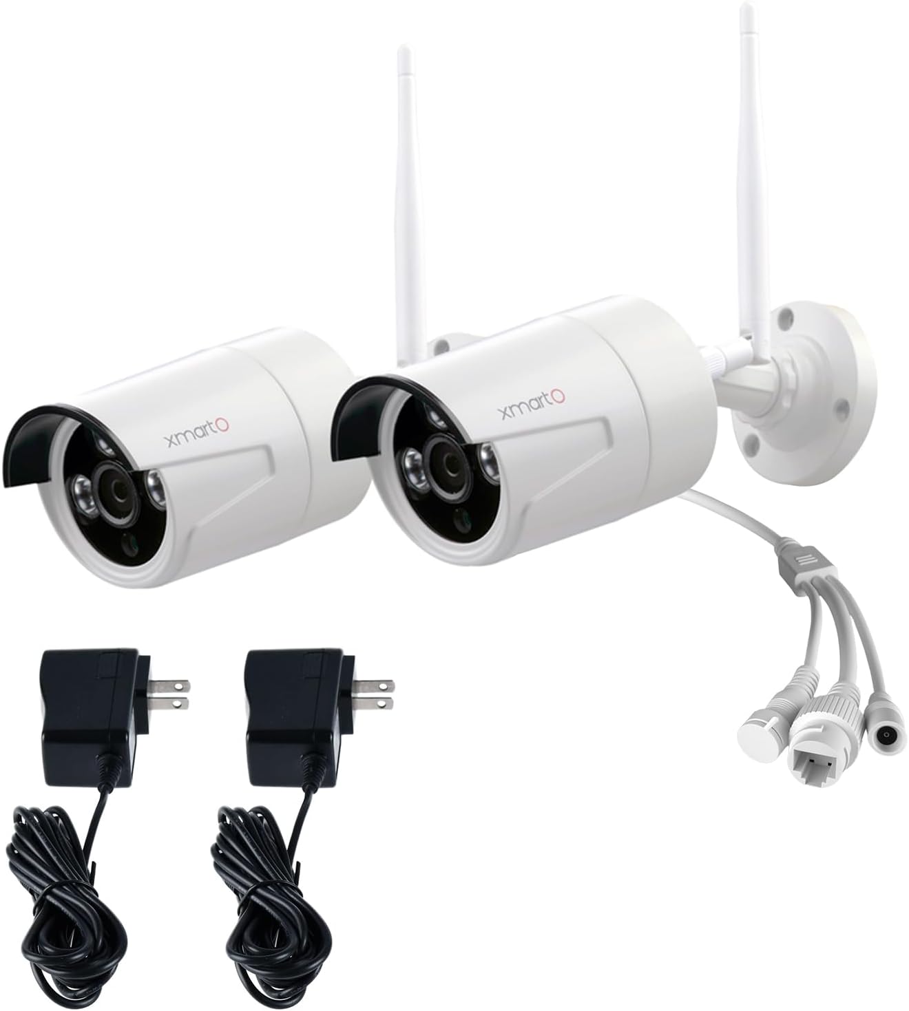 Caméra de sécurité xmartO WB2024-W 2K 3MP WiFi 6 - Paquet de 2 — Caméra de sécurité