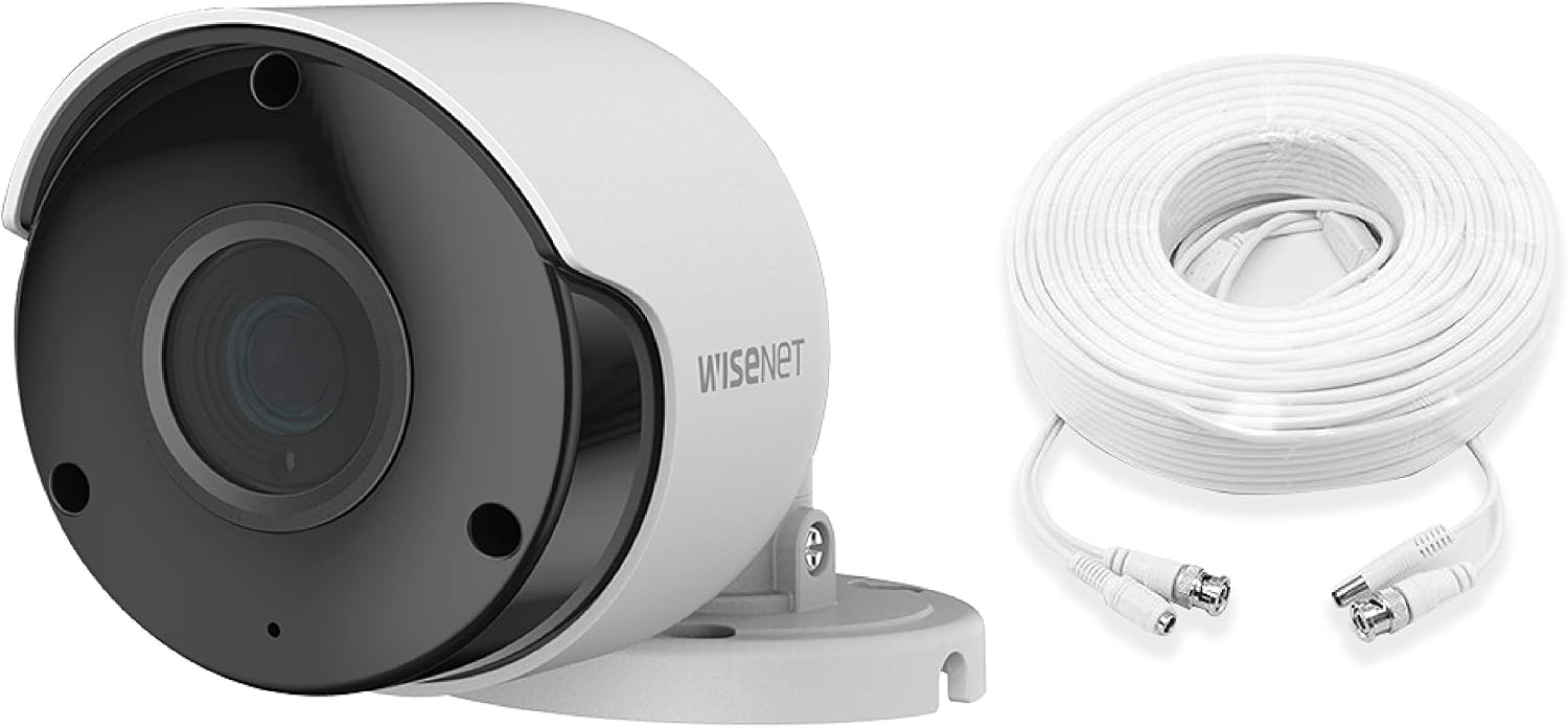 Wisenet SDC-89445BF 5MP Caméra de Sécurité Étanche Design Cylindrique — Caméra de sécurité