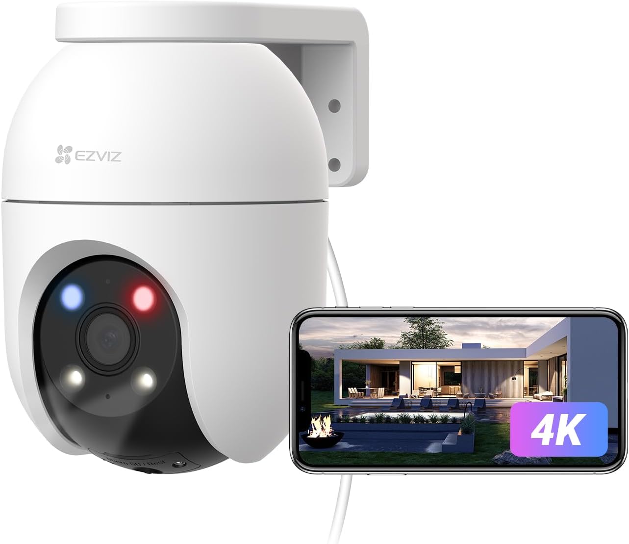 Caméra de sécurité EZVIZ C8c 4K 360° WiFi extérieure — Caméra de sécurité