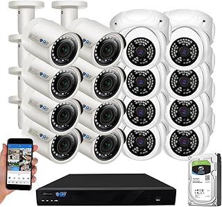 Système DVR GW Security 16CHE2 16 canaux avec 16 caméras