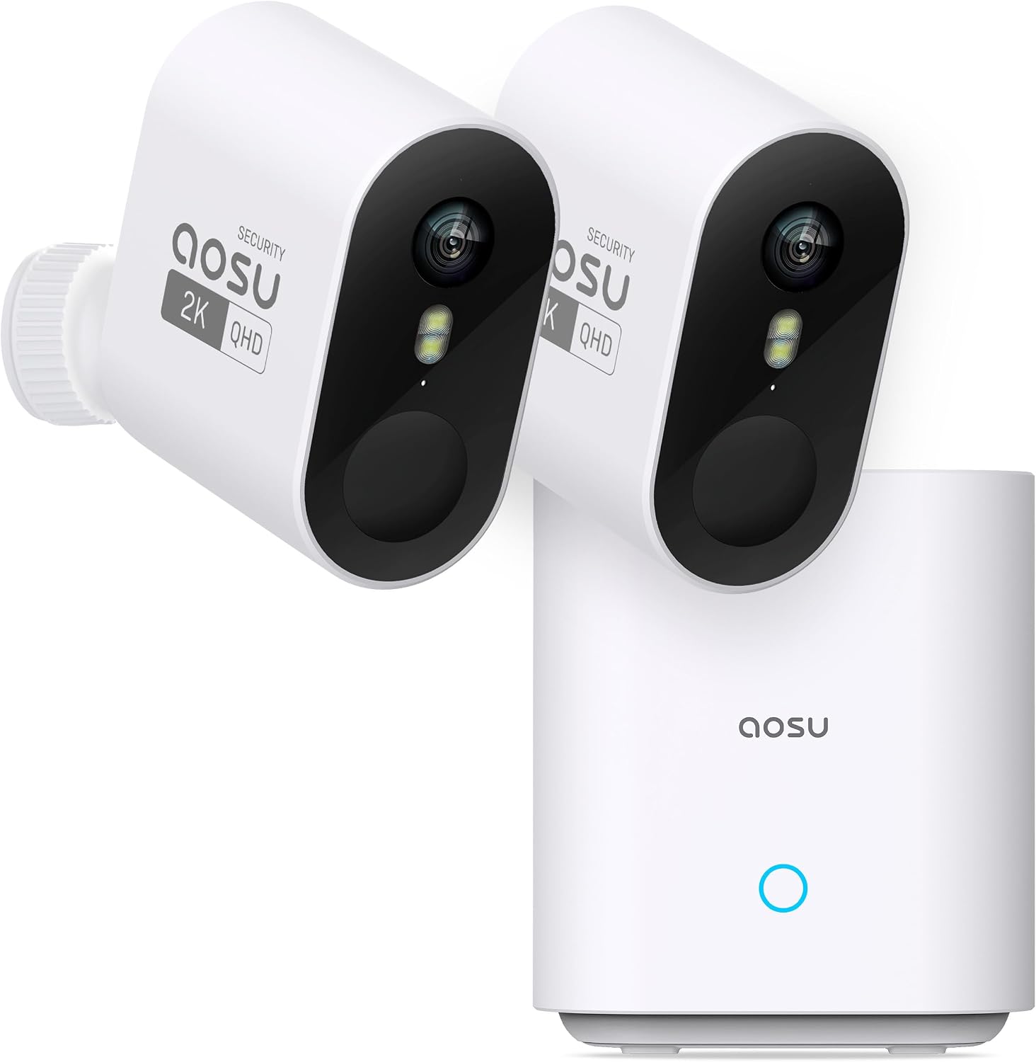 Caméra de sécurité sans fil AOSU 2K HD vision nocturne — Caméra de sécurité