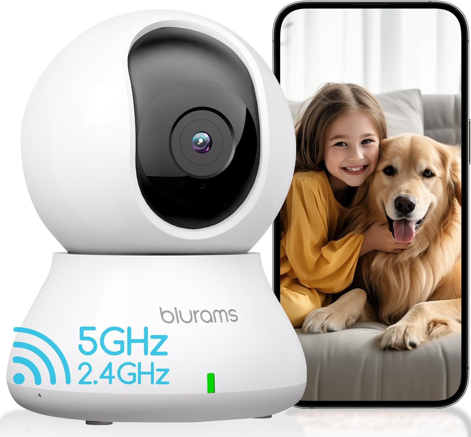 Caméra de surveillance blurams 2K avec PTZ 360° — Caméra de sécurité