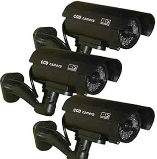 Caméra de sécurité fictive JYtrend extérieur 3-pack noir