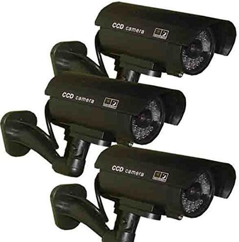Caméra de sécurité fictive JYtrend extérieur 3-pack noir — Caméra de sécurité